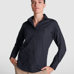 CAMISA MOSCU WOMAN 97% algodão, popelina / 3% spandex, 140 g/m².